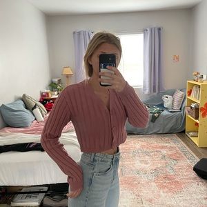 Pink Abound Sweater Cardigan